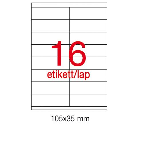 Etikett A1287 35x105mm 100&#237;v LCA3137 Apli