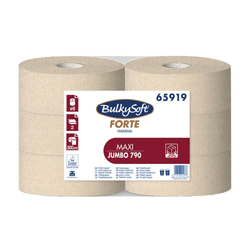 Toalettpapír BULKYSOFT Havana Midi 25 cm 790 lapos 2 rétegű barna