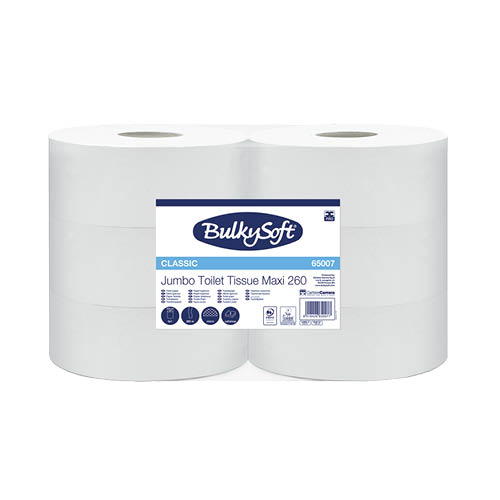 Toalettpapír BULKYSOFT Classic Maxi 26 cm 2 rétegű hófehér