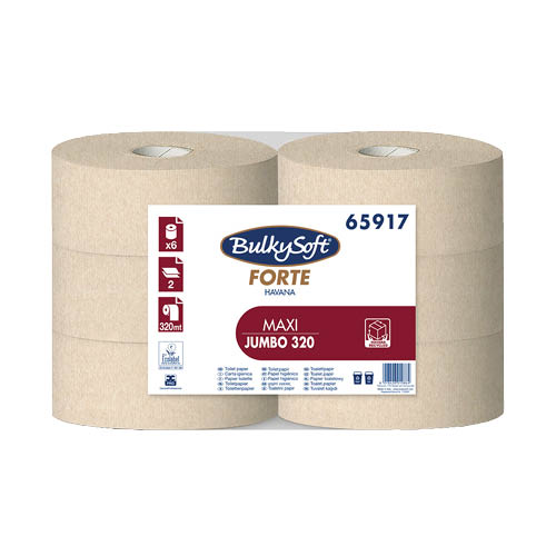 Toalettpapír BULKYSOFT Havana Maxi 27 cm 2 rétegű barna