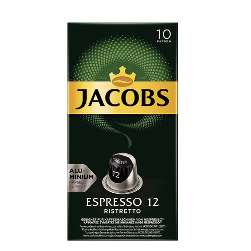K&#225;v&#233;kapszula Nespresso kompatibilis JACOBS Espresso 12 Ristretto 10db