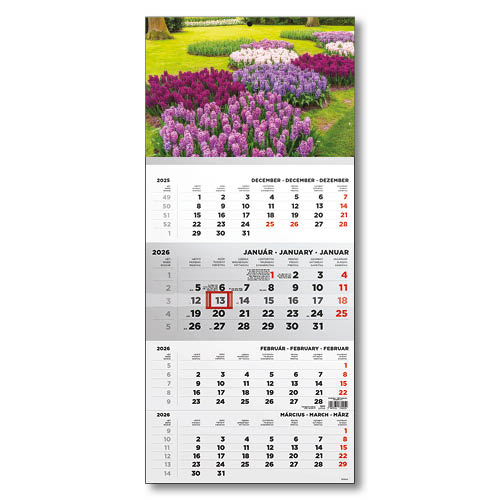 Képes speditőrnaptár T079 1 tömbös 4 havi Kert