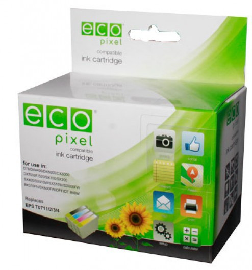 ECOPIXEL tintapatron For Use HP OfficeJet 4500 CC656AE No.901XL sz&#237;nes 15ml