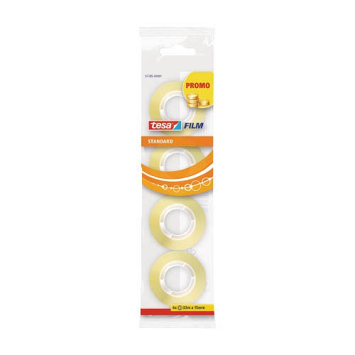 Ragasztószalag tesafilm® 57385 Standard 15mmx33m átlátszó 4 db-os