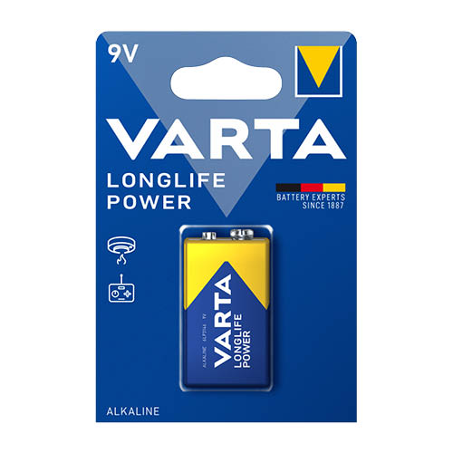 Elem 9V-os 6LR61 VARTA HighEnergy tartós