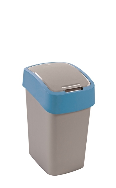 Billenőfedeles szemetes CURVER PACIFIC FLIP BIN 25l ezüst/ szelektív kék