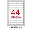 Etikett A10558 25,4x48,5mm 500ív Apli