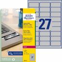 Etikett címke speciális L6011-8 ipari ezüst poliészter 63,5x29,6mm