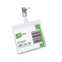 Névkitűző Durable 60x90mm forgatható fém csipesszel fekvő 8003/19