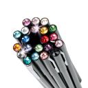 Golyósirón fekete 13,5cm "MADE WITH SWAROVSKI ELEMENTS" mágneses black diamond sötéttürkiz