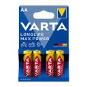 Elem ceruza LR6 AA 1,5V VARTA Longlife Max Power alkáli  4db-os csomag