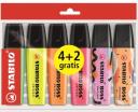 Szövegkiemelő lt 4+2 db-os STABILO BOSS Eco-Wallett