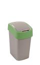 Billenőfedeles szemetes CURVER PACIFIC FLIP BIN 25l ezüst/ szelektív zöld