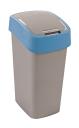 Billenőfedeles szemetes CURVER PACIFIC FLIP BIN 45l ezüst/ szelektív kék