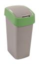 Billenőfedeles szemetes CURVER PACIFIC FLIP BIN 45l ezüst/ szelektív zöld